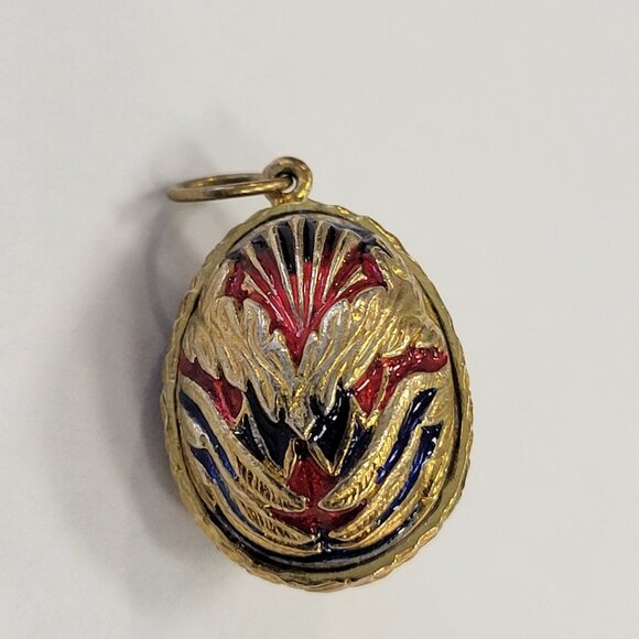 Gold tone on silver Enamel Owl Pendant/Charm - Picture 2 of 3